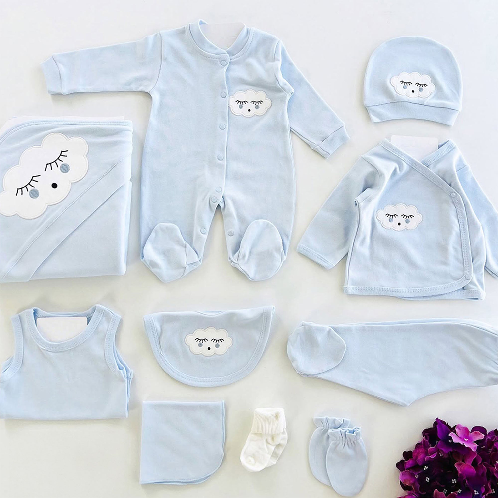 Baby Cloud Newborn First Outfit Set (10 Pcs)