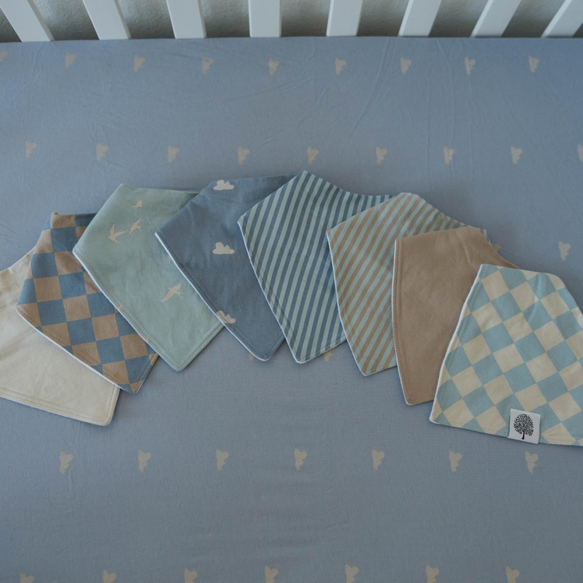 Cloud Bandana Bib Set (8 Pack)