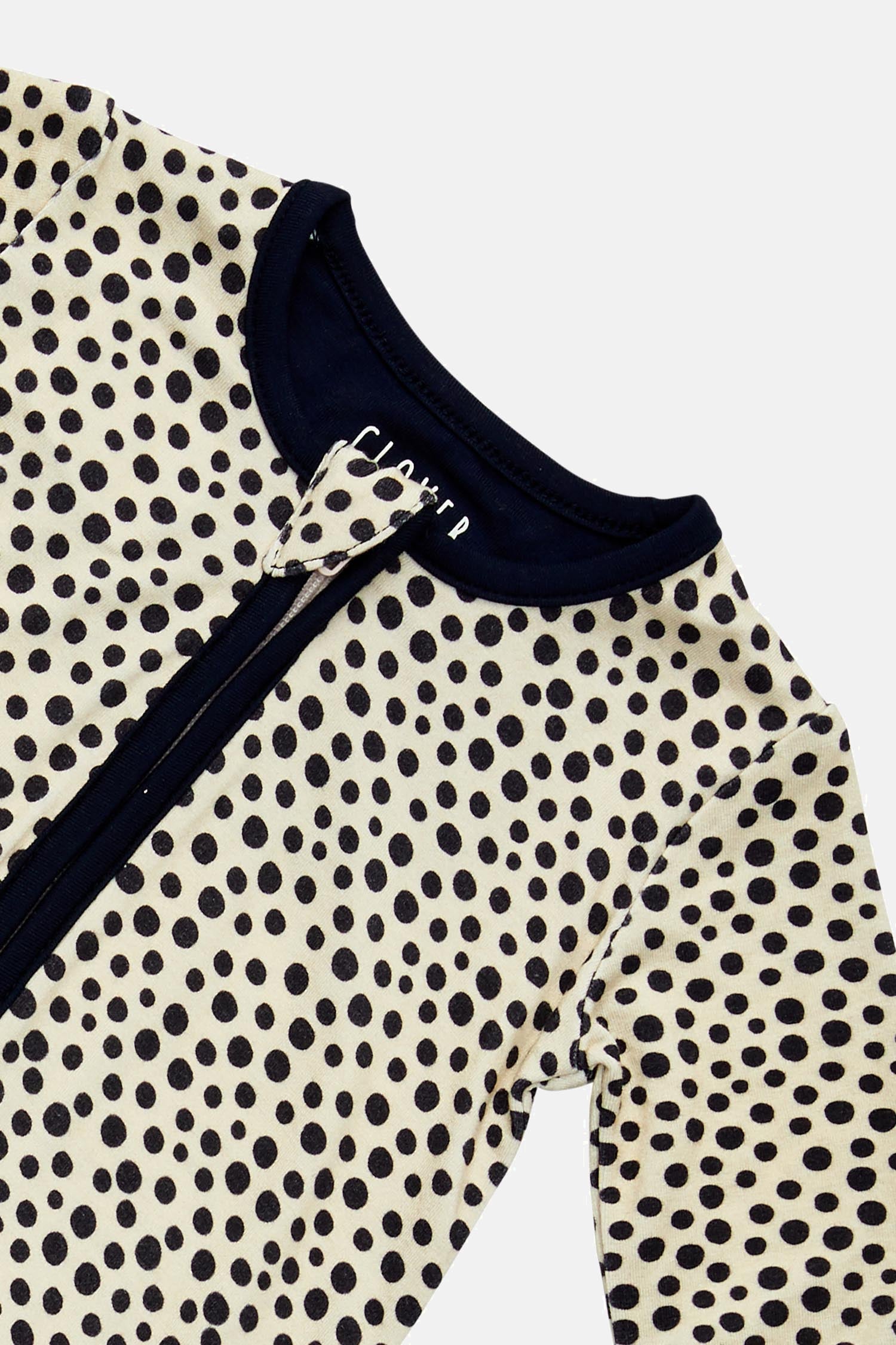 Cloverall Zipper Romper - Dots