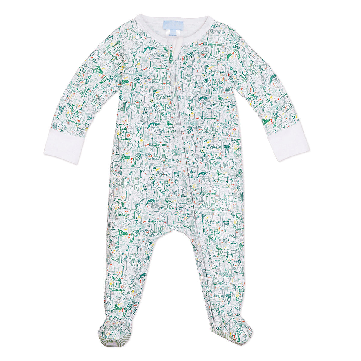 Golf Zip Baby Onesie - Golf - Putting Green