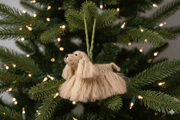Hand Knit Alpaca Wool Christmas Ornament - Cocker Spaniel Dog