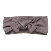 Cocoa Brown Ribbed Knotted Headband