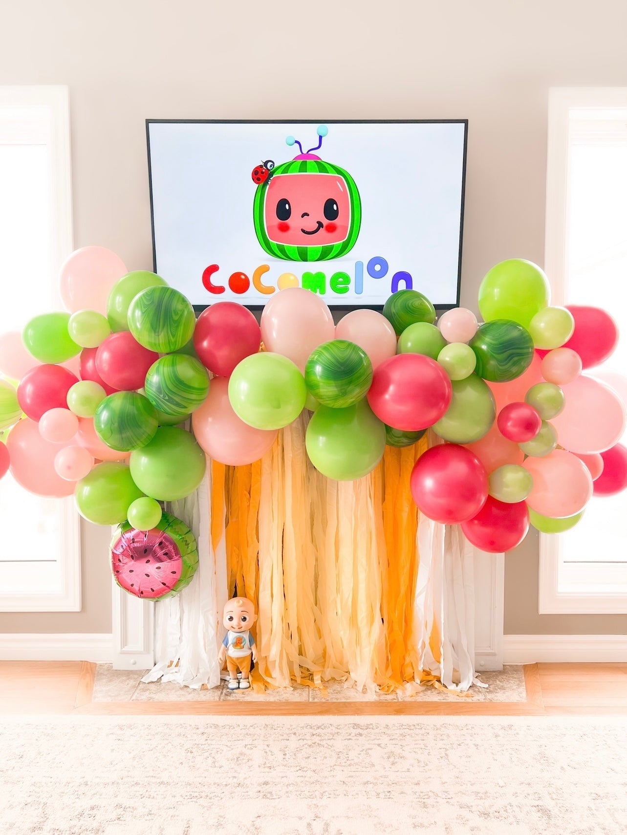 Fruity Balloon Garland Kit -pink And Lime Green