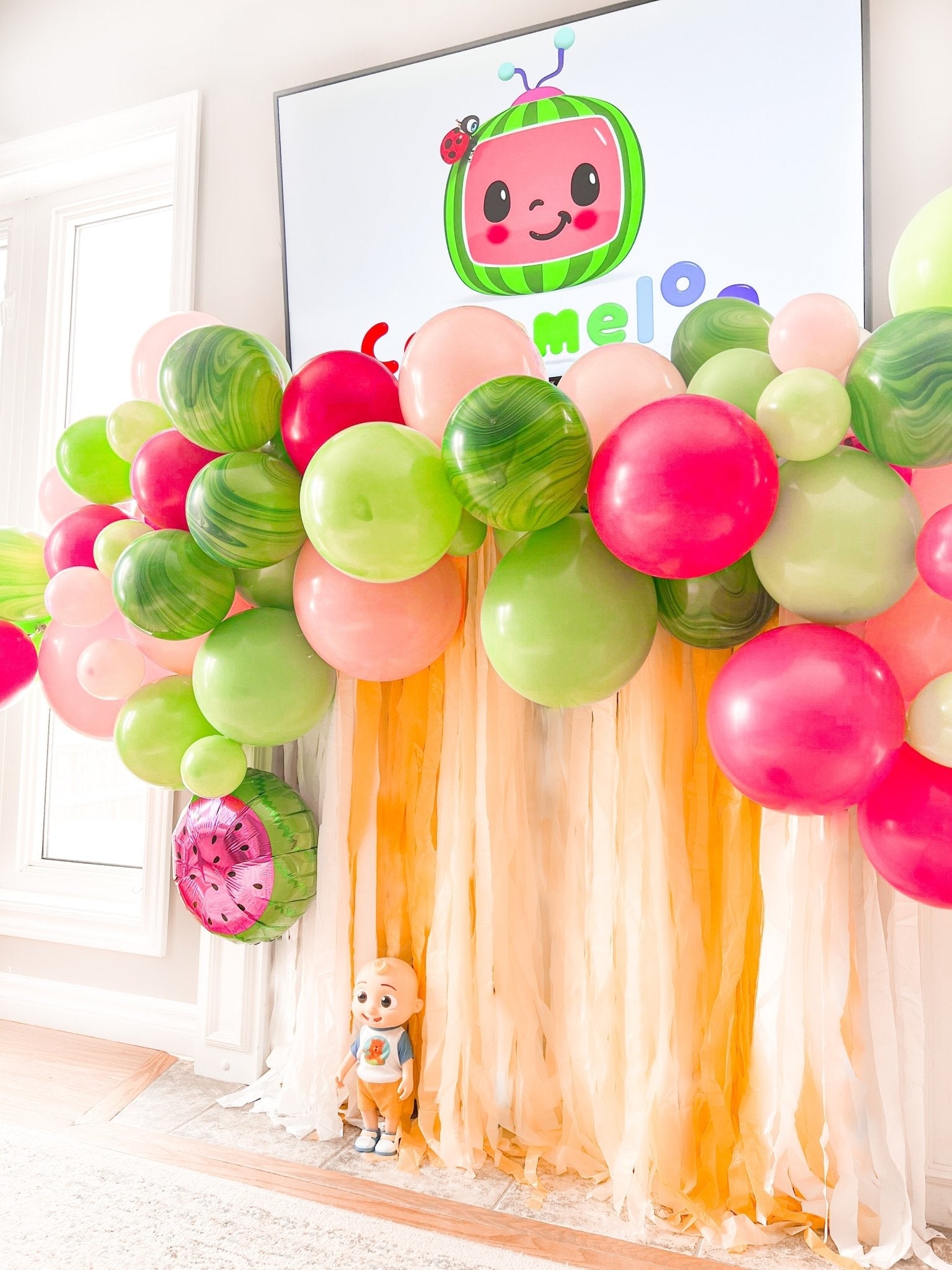 Fruity Balloon Garland Kit -pink And Lime Green