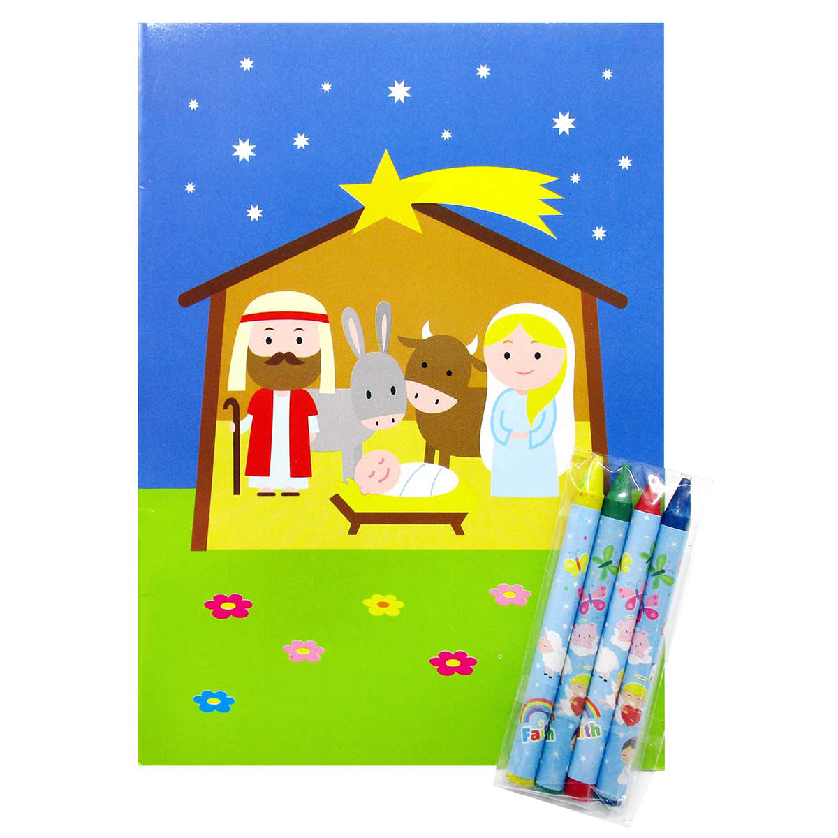 Religious Coloring Books - Set Of 6 Or 12