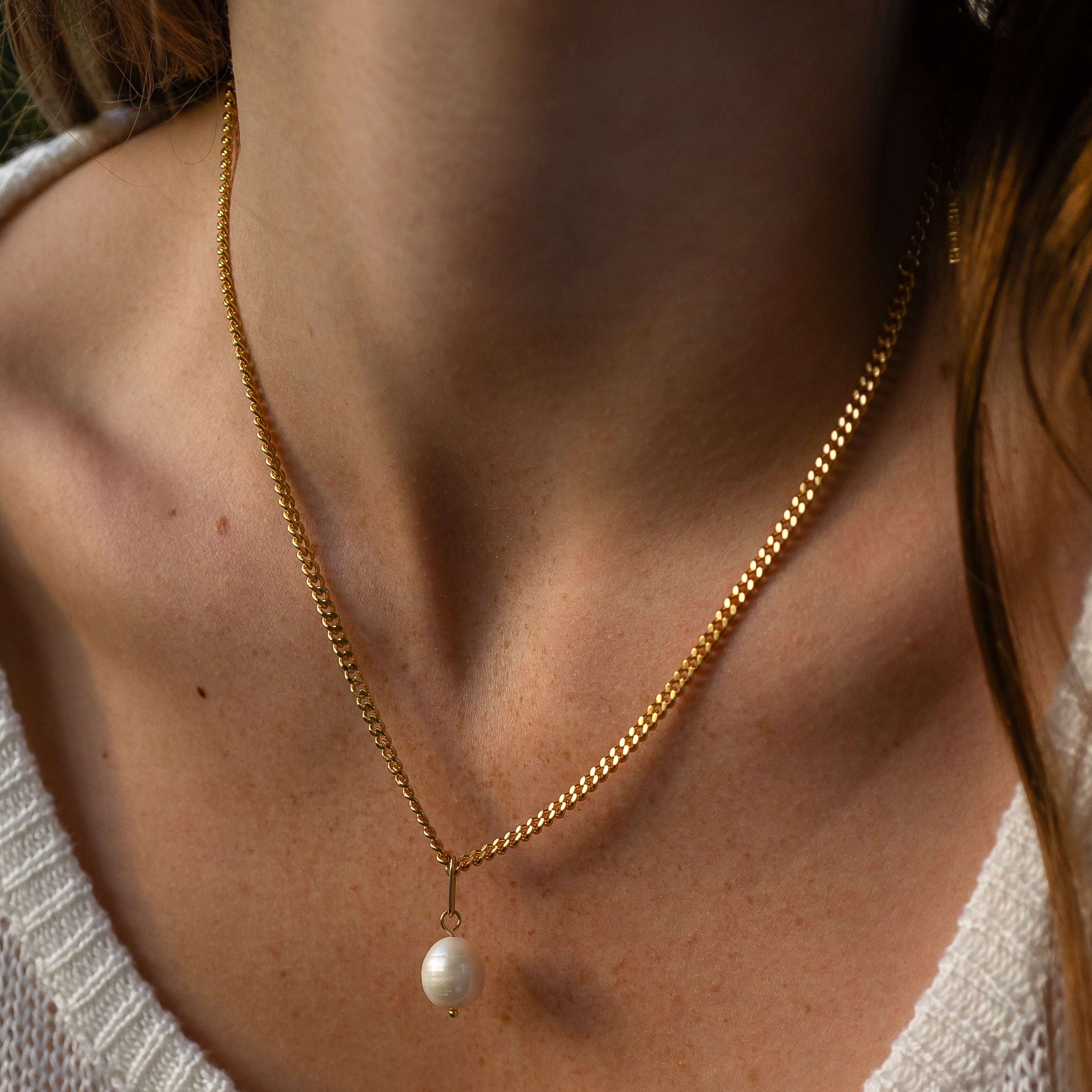 Colette Pearl Curb Necklace