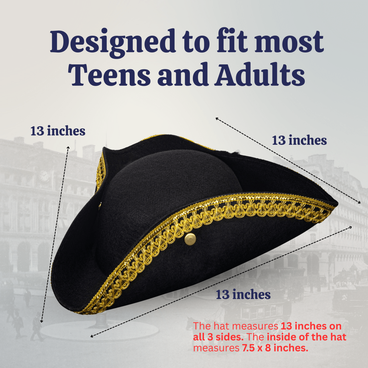 Colonial Hat - Teens And Adults