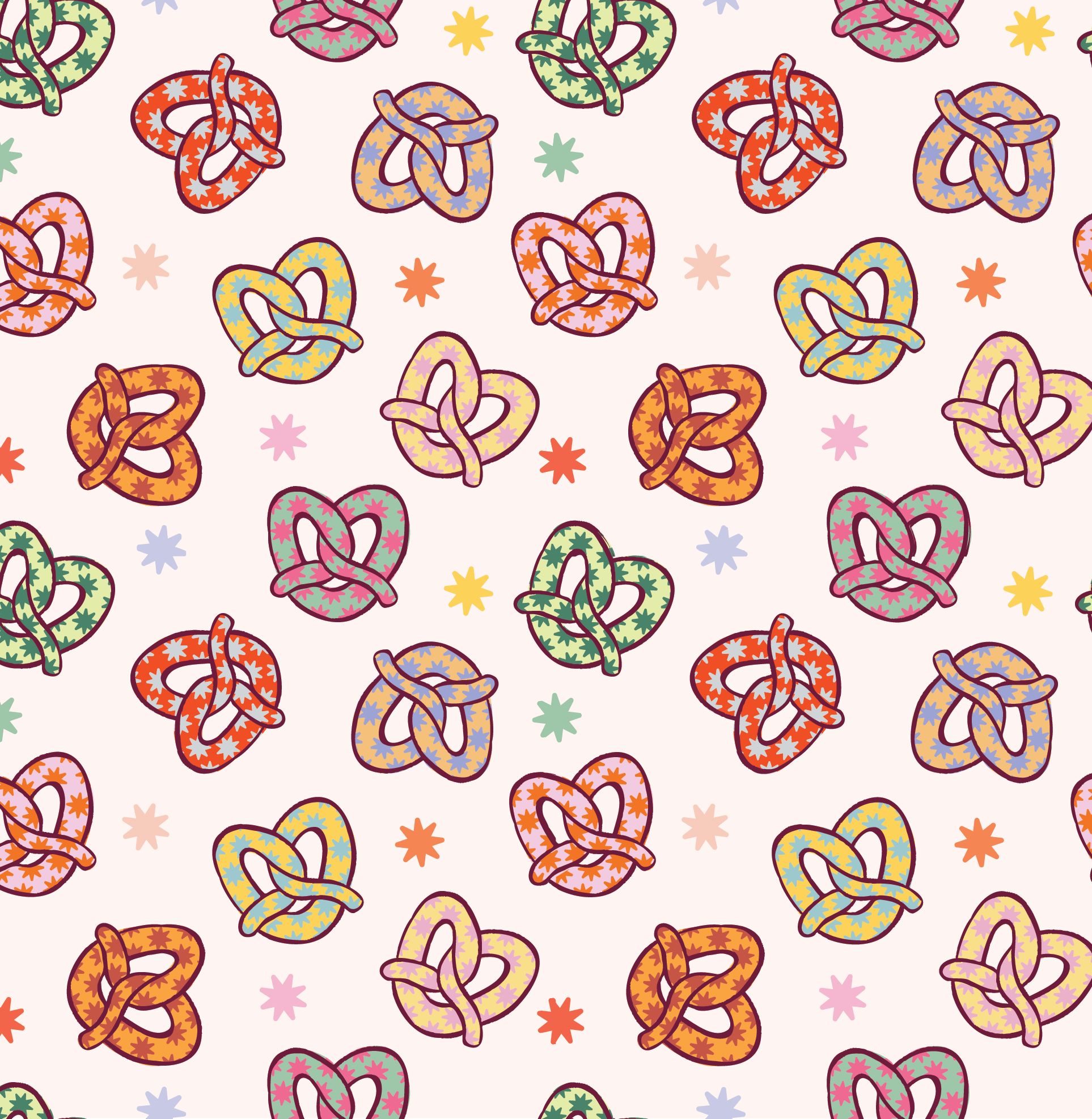 Colorful Pretzel Two Piece Set