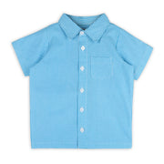 Columbia Blue Gingham Boy Shirt