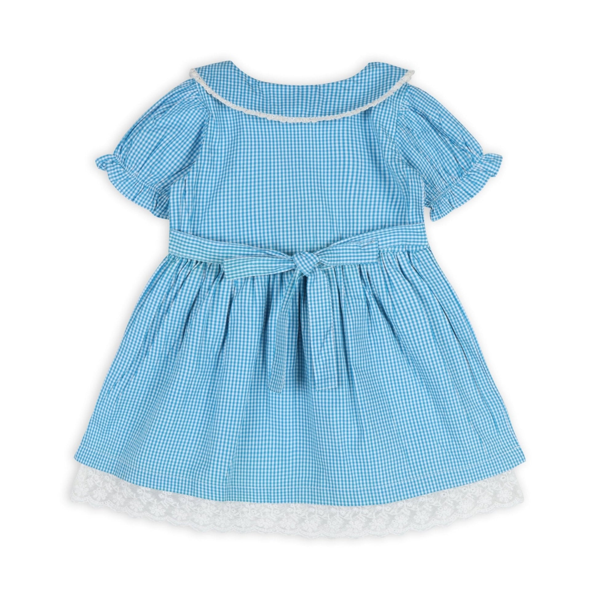 Columbia Blue Gingham Girls Dorothy Dress – EasyTot