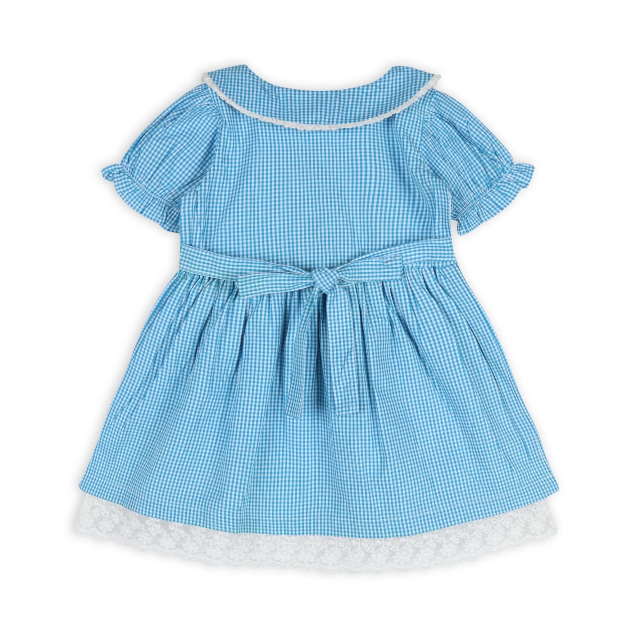 Columbia Blue Gingham Girls Dorothy Dress