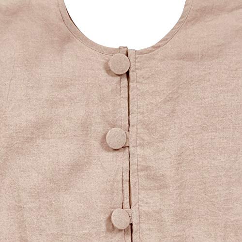 Handmade Concentric Nailhead Circles Linen Christmas Tree Skirt Natural 60"