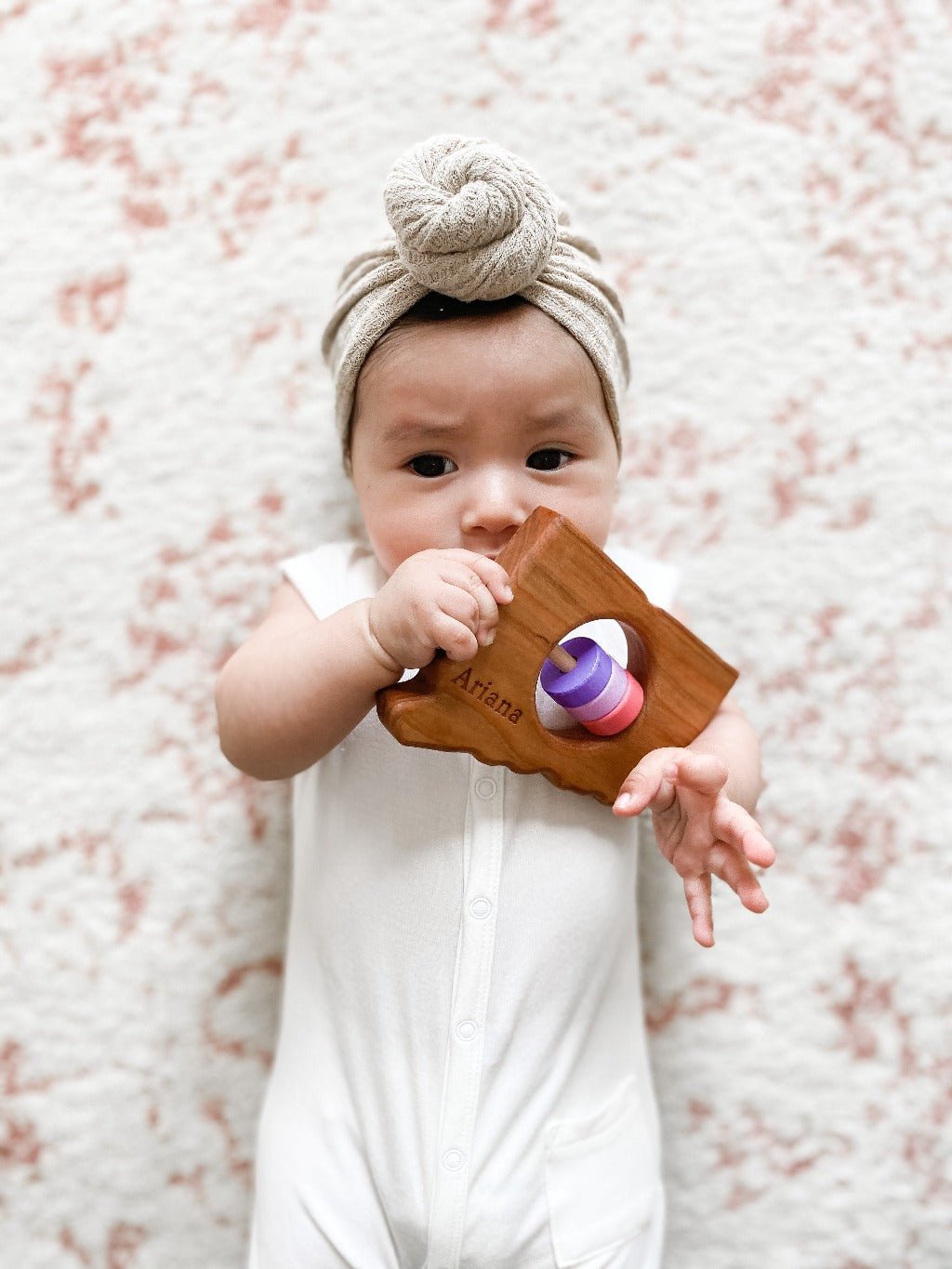 Connecticut State Wooden Baby Rattle™