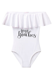 Aloha Beaches White Swimsuit