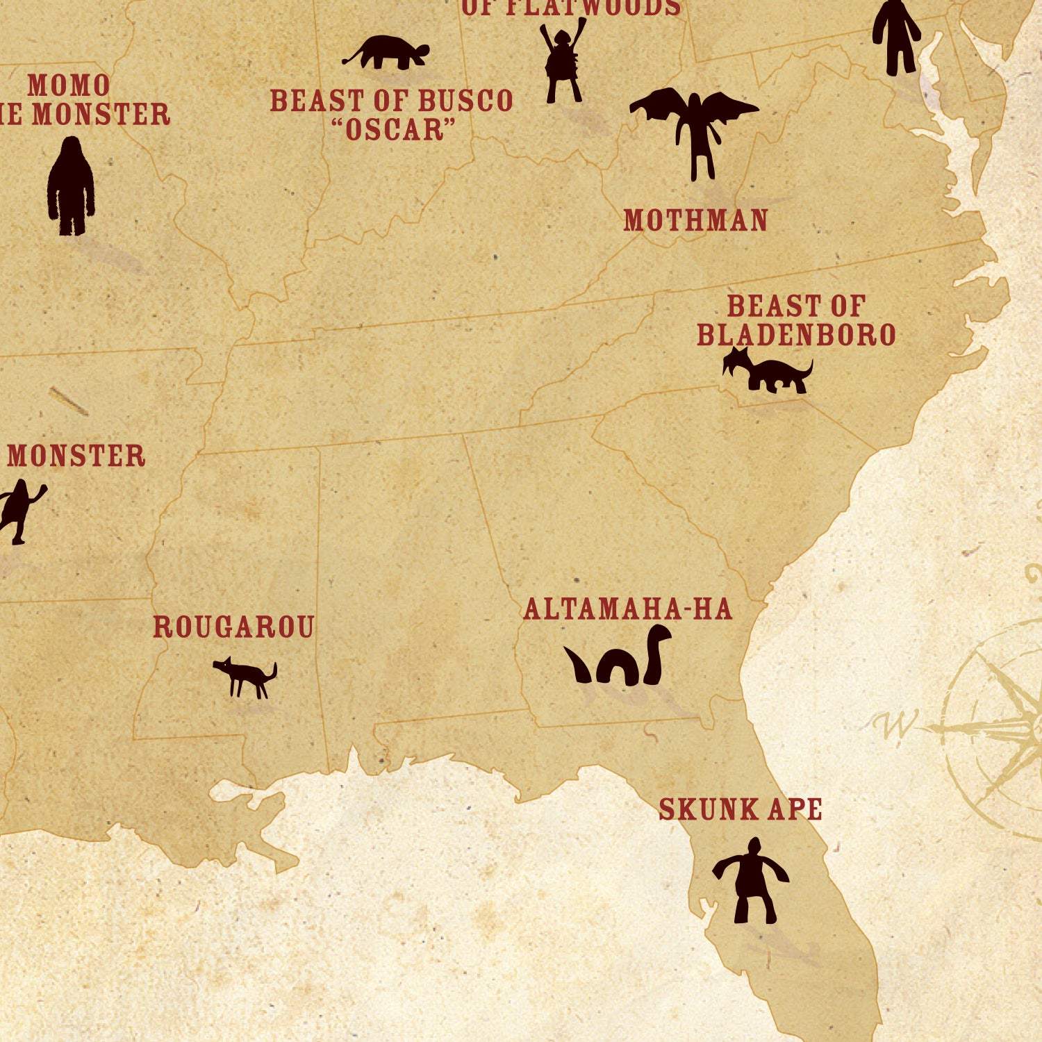 Cryptids  Of The Usa Postcard