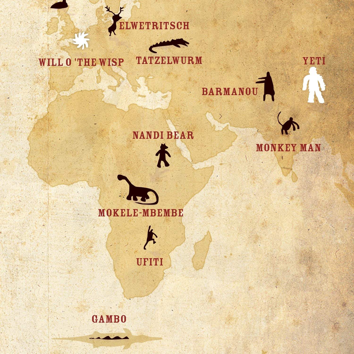 Cryptids  Of The World Postcard