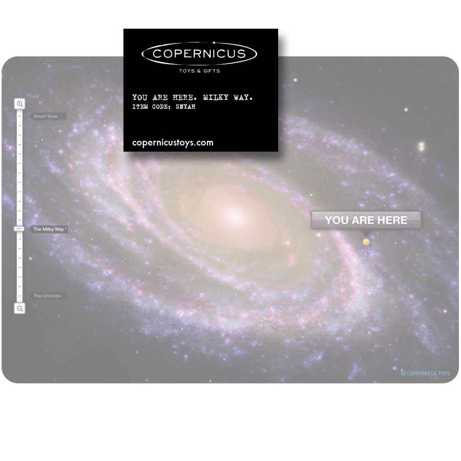 You Are Here. Galaxy View Postcard