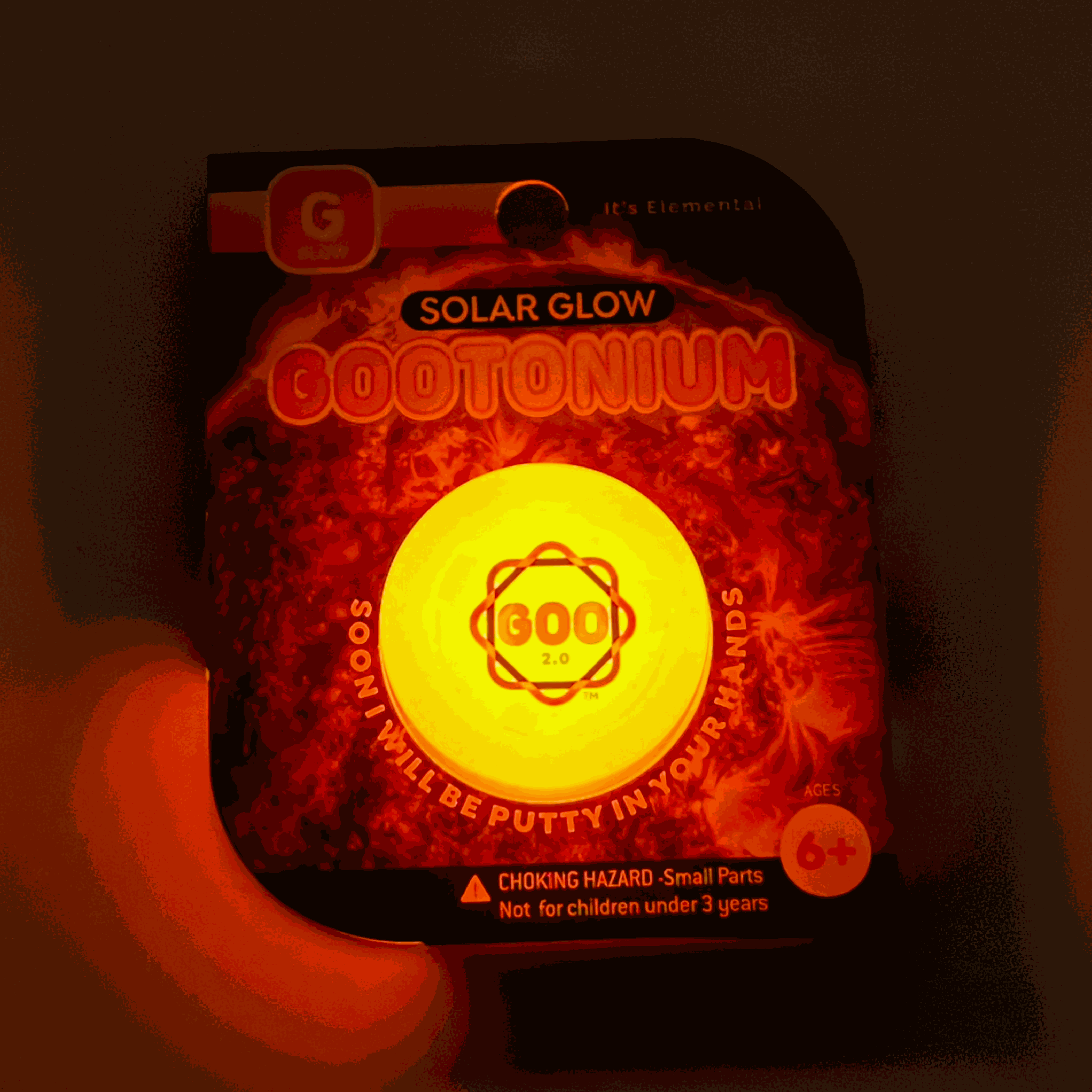 Gootonium: Glowing Orange Solar Putty - 20g