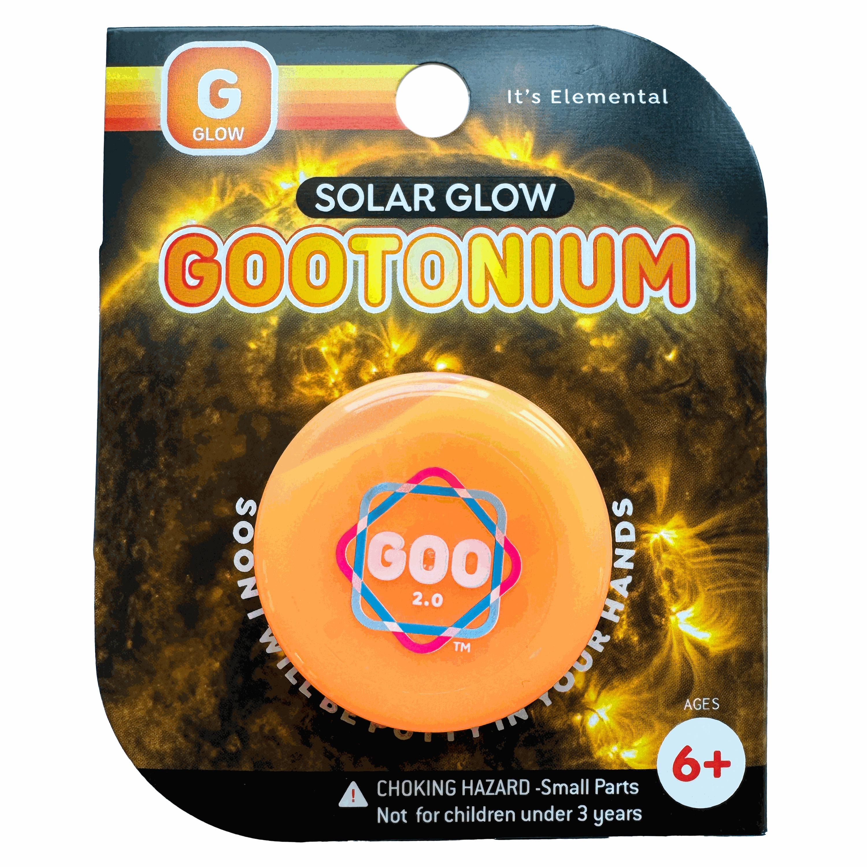 Gootonium: Glowing Orange Solar Putty - 20g