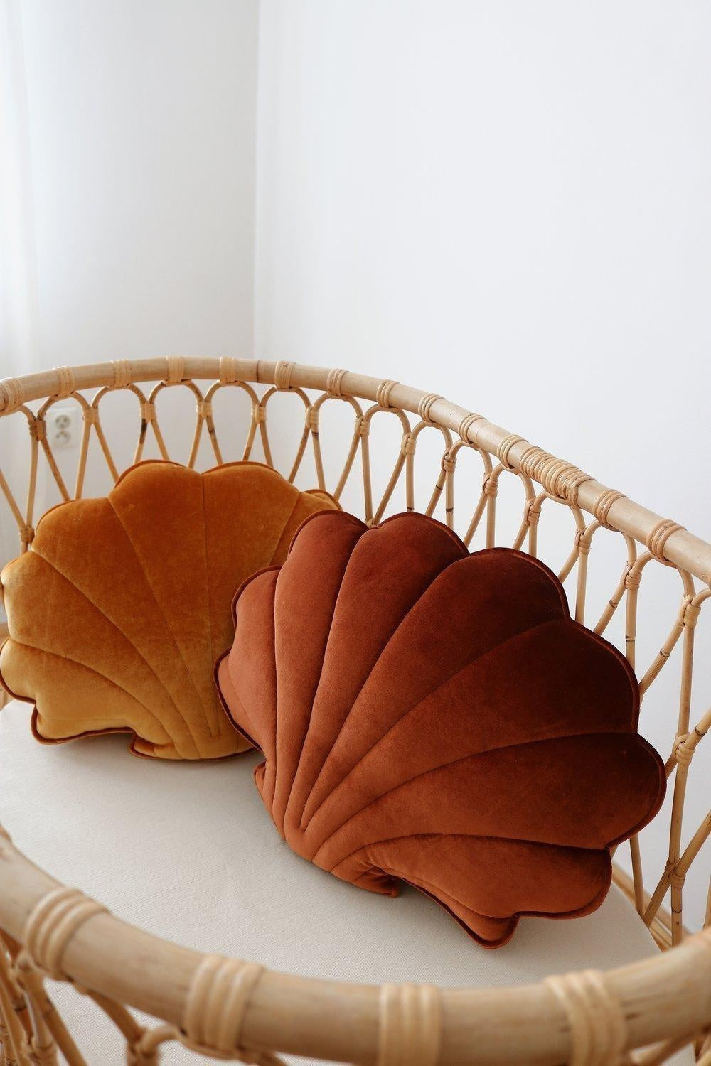 Velvet Copper Pearl Shell Pillow