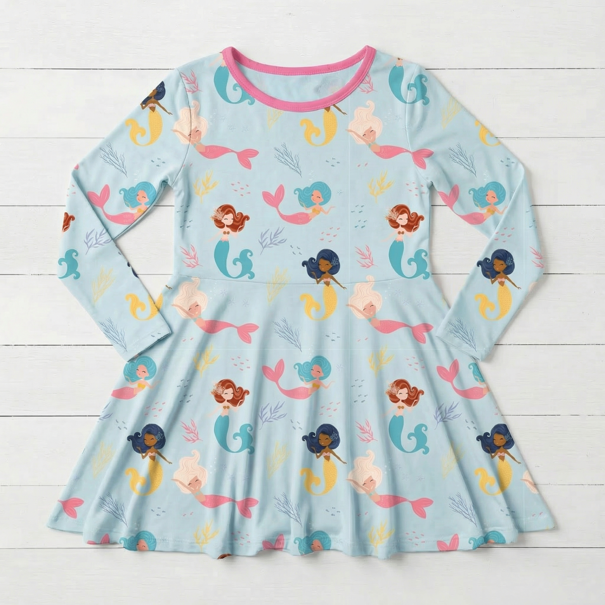 Coral Cuties L/s Dress