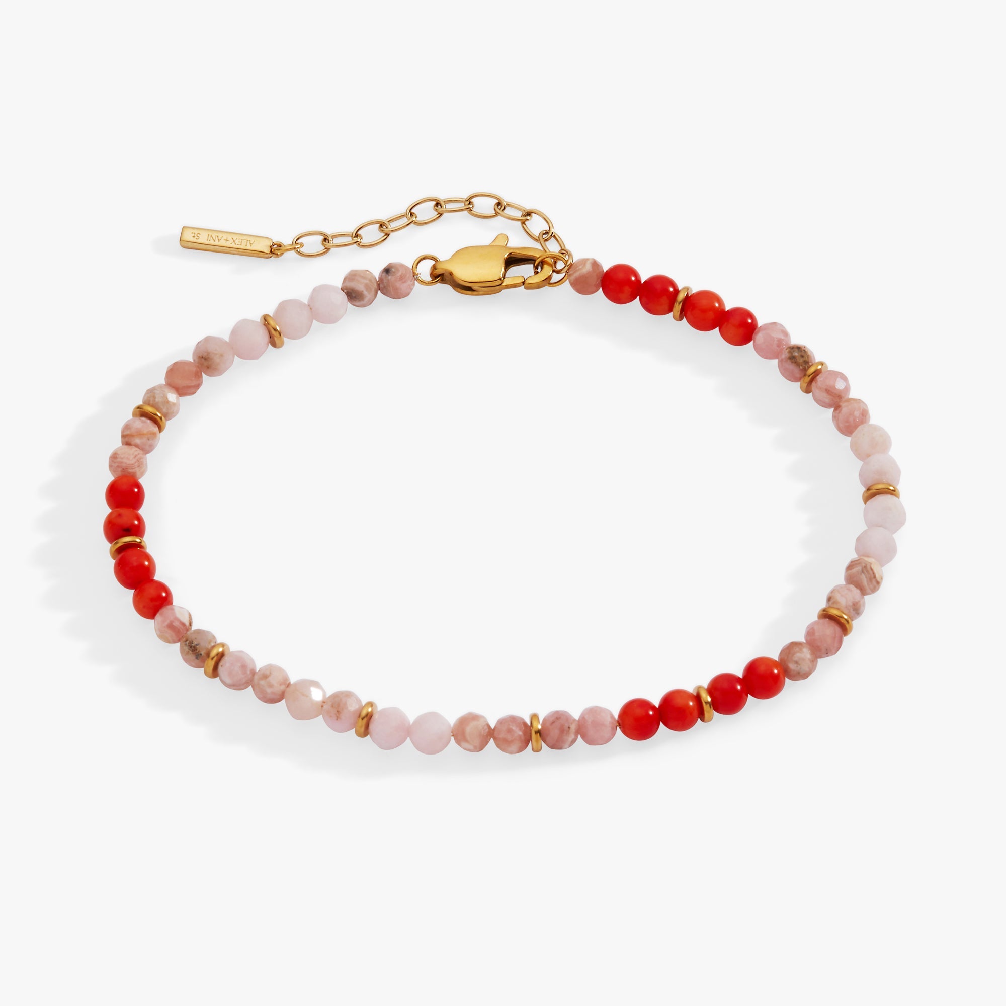 Coral Ombre Semi-precious Beaded Anklet