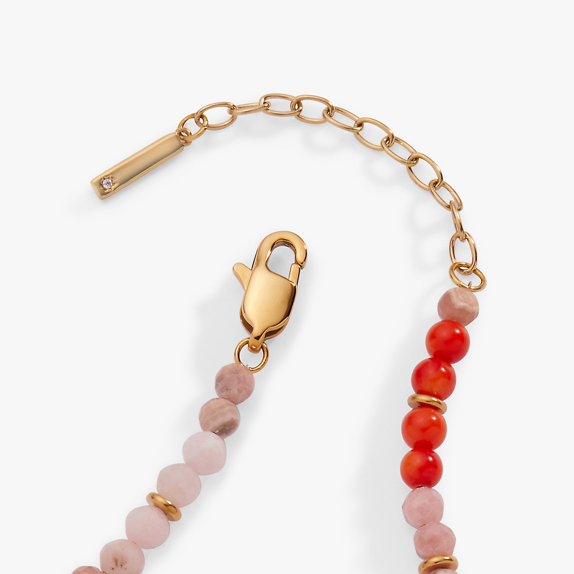 Coral Ombre Semi-precious Beaded Anklet