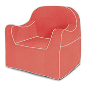 Reader Children's Chair - Coral With White Piping