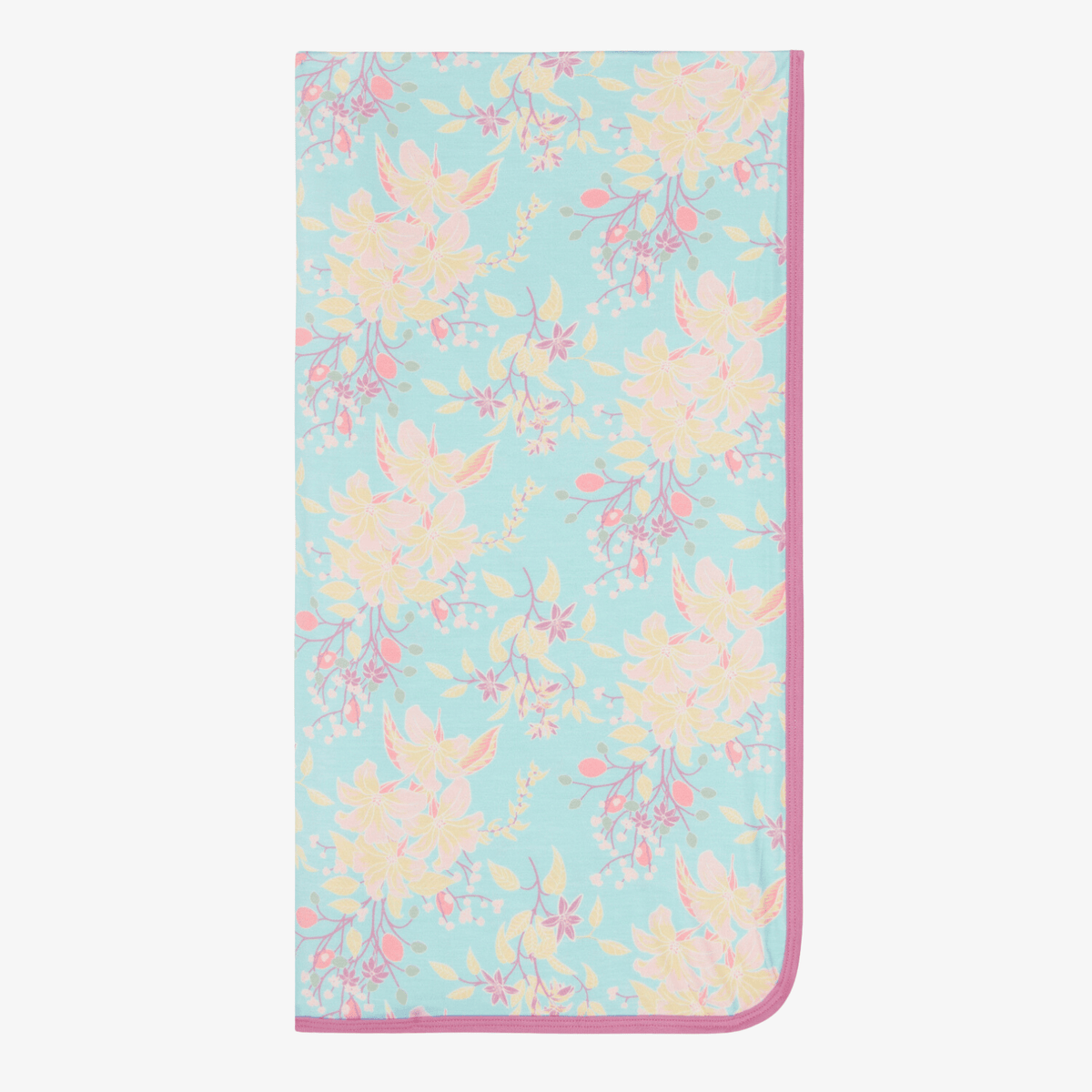 Summer Florals Aqua Swaddle