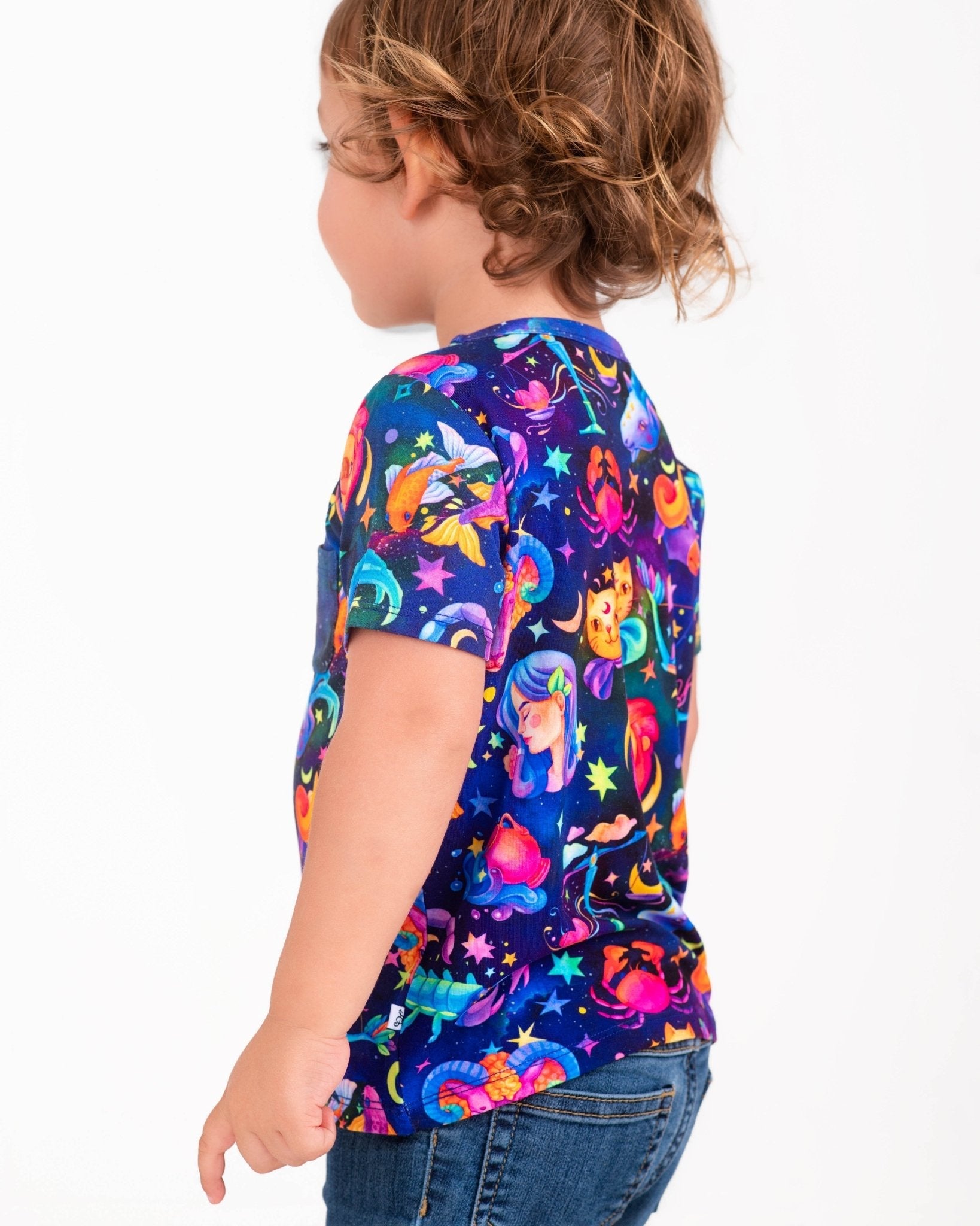 Cosmic Cuddles Zodiac Kids' Short Sleeve T-shirt