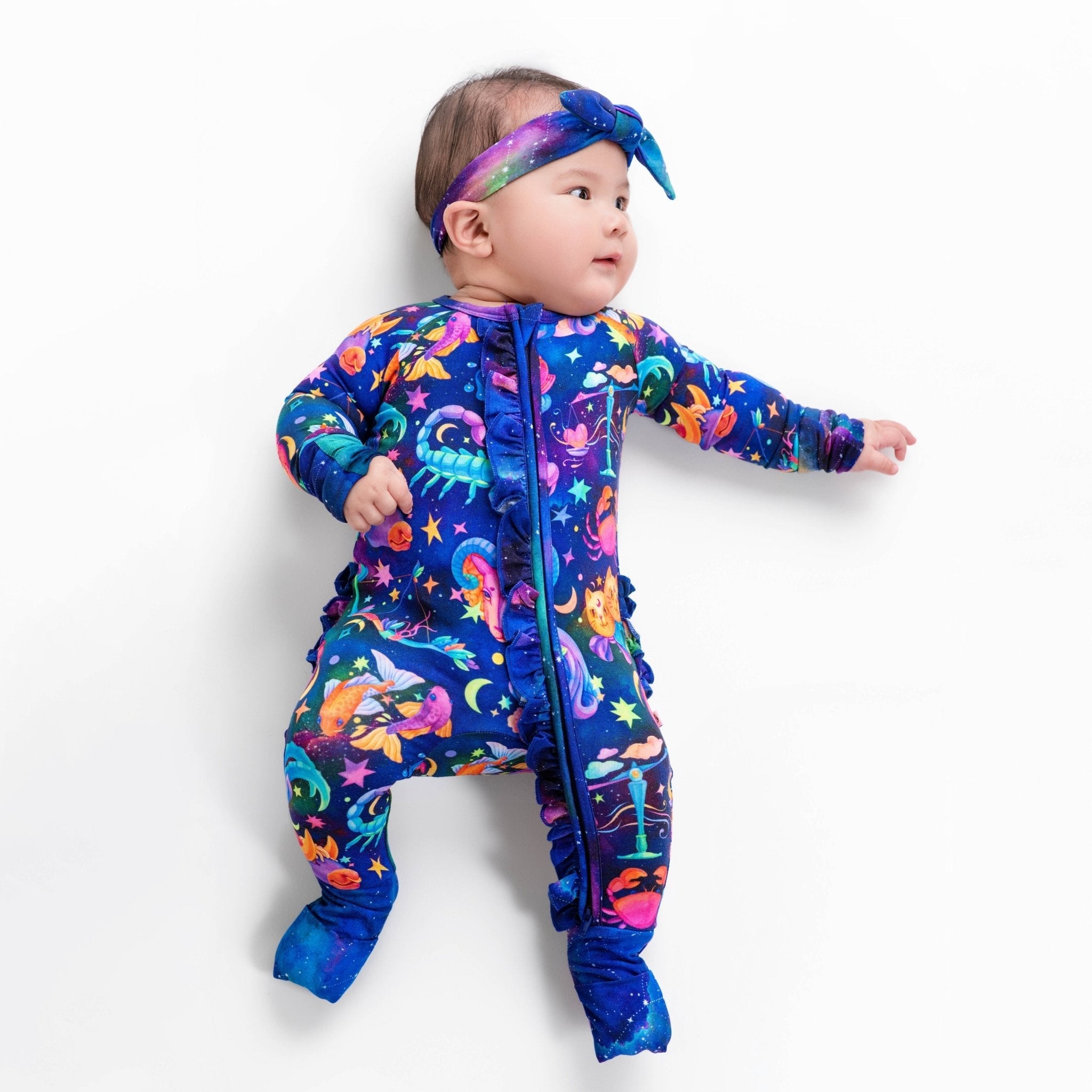 Cosmic Cuddles Zodiac Ruffle Romper