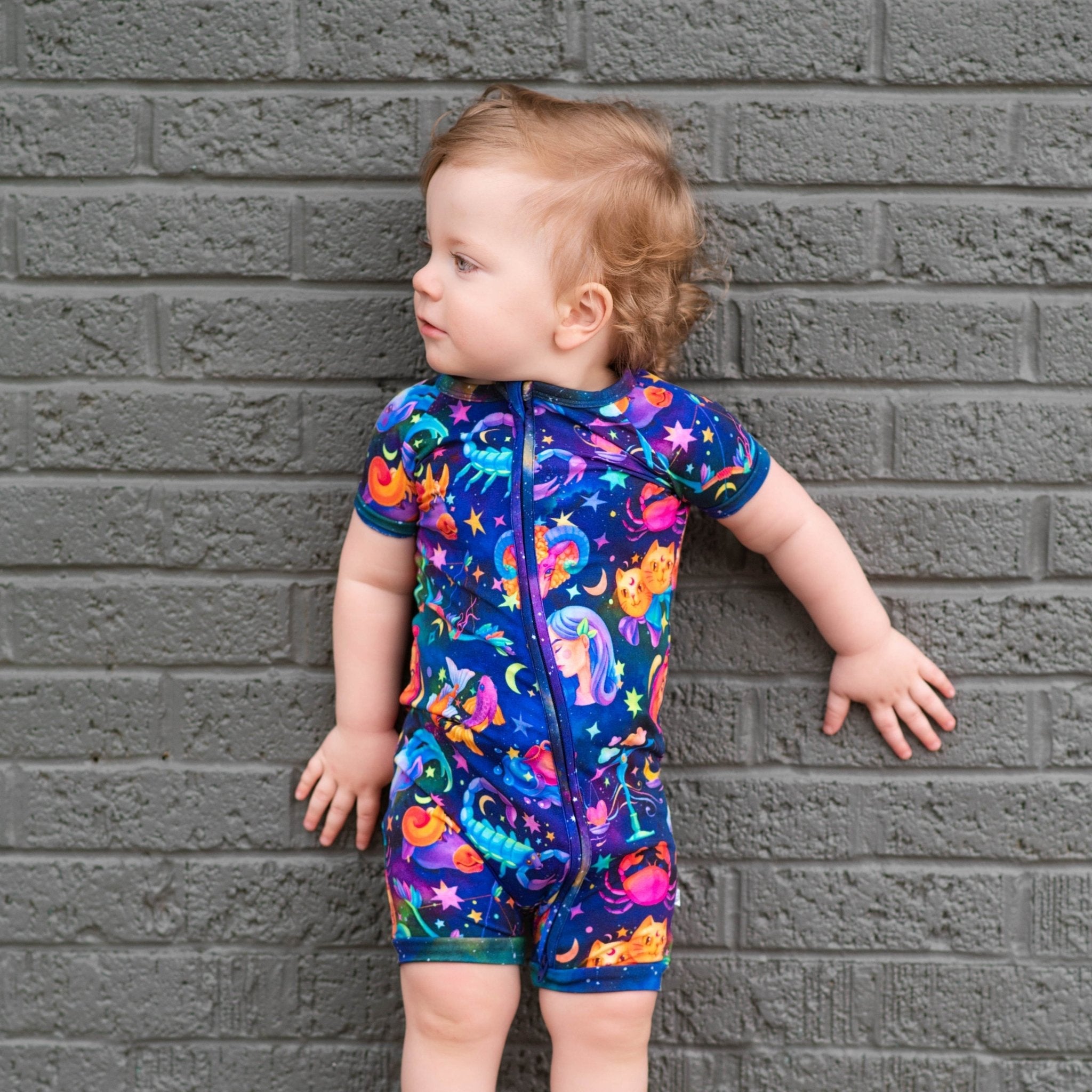 Cosmic Cuddles Zodiac Short Sleeve Romper
