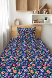 Cosmic Cuddles Zodiac Twin Fitted Sheet And Pillowcase Set