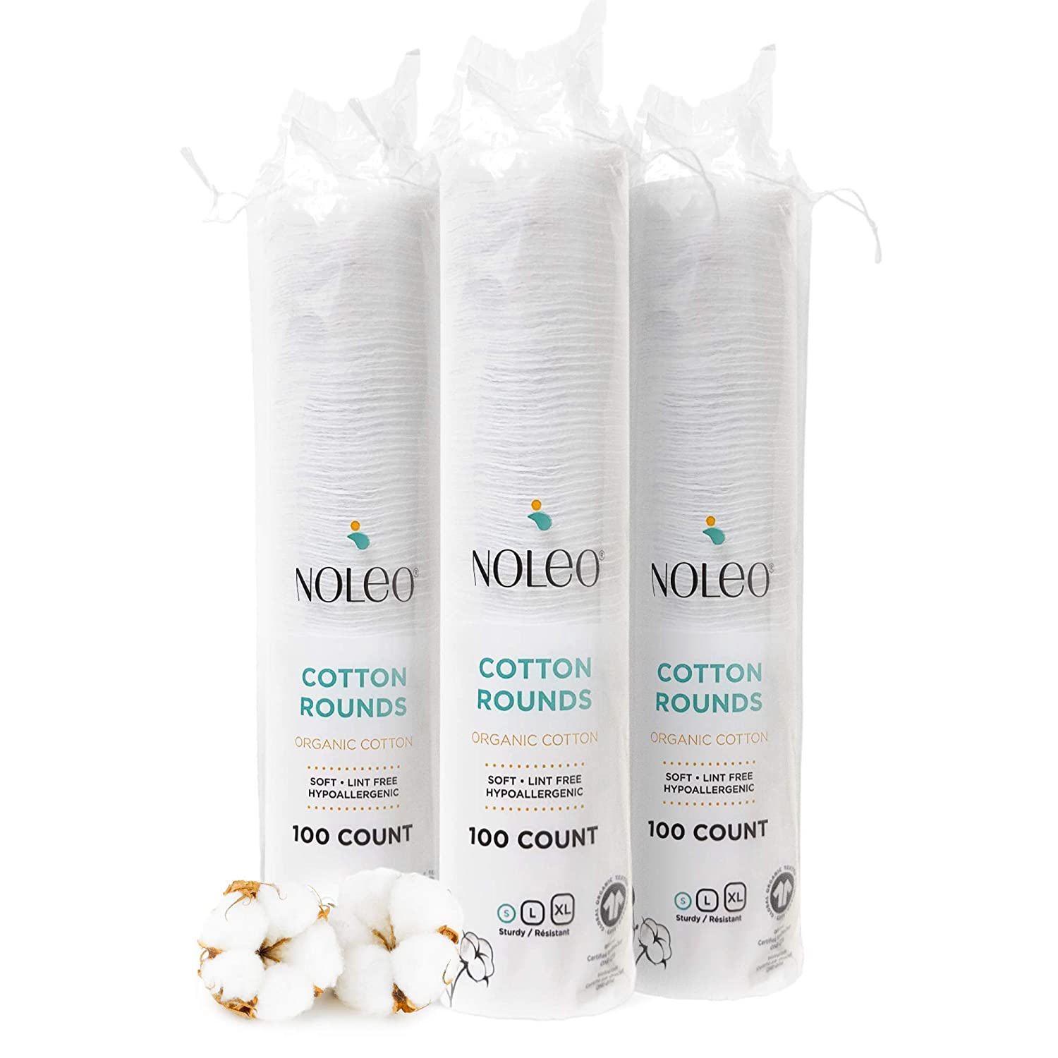 Noleo Organic Cotton Rounds - Small 2"