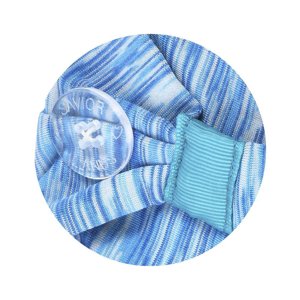 Cotton Candy Blue Savior Headbands With Buttons For Kids