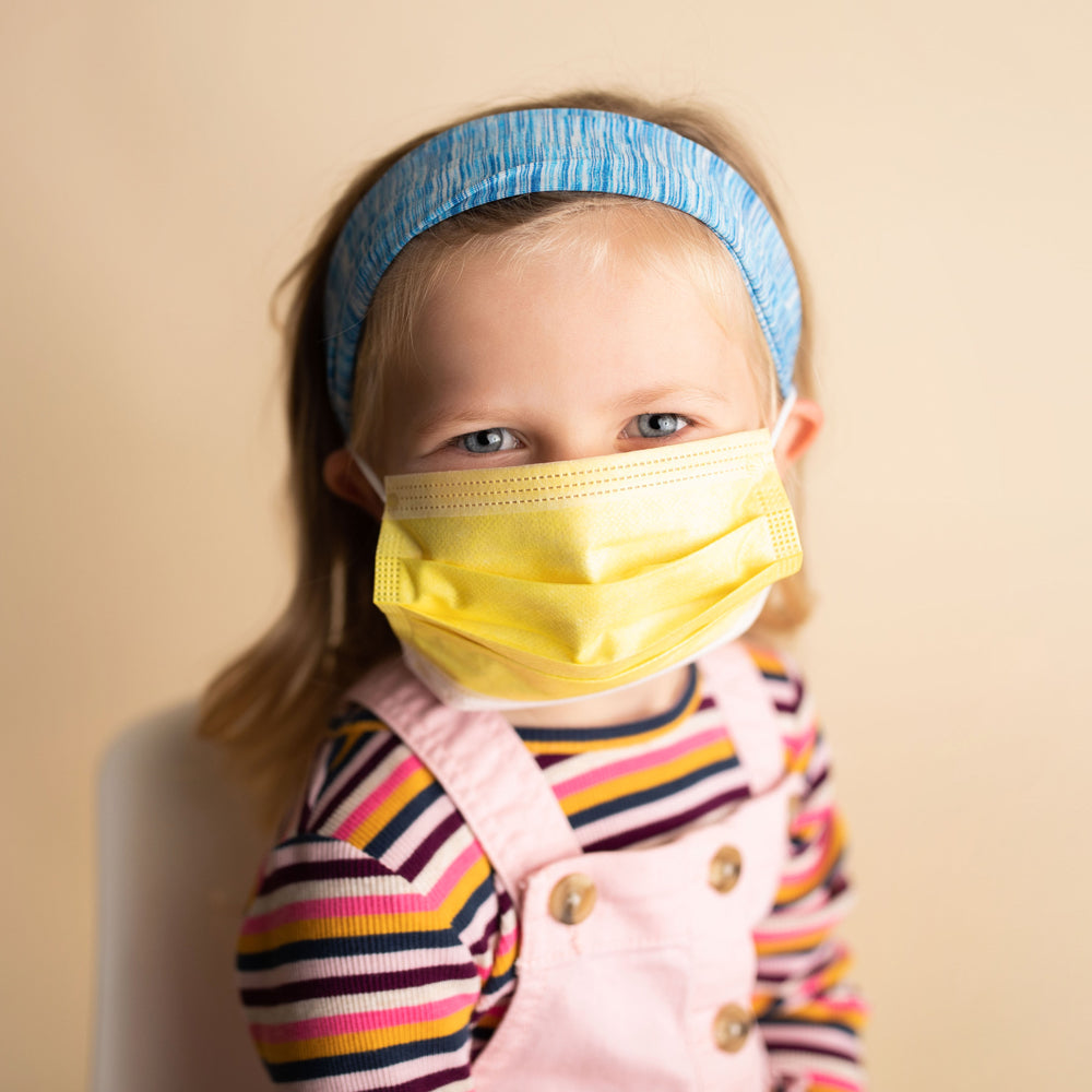 Cotton Candy Blue Savior Headbands With Buttons For Kids