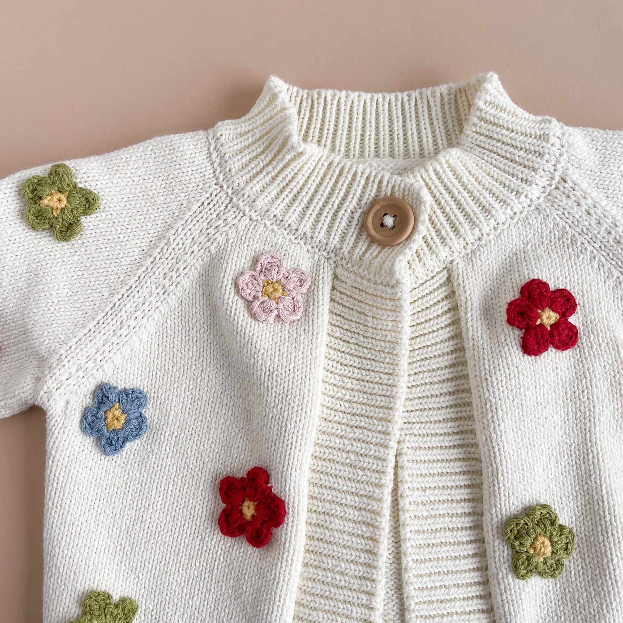 Cotton Flower Cardigan, Multi