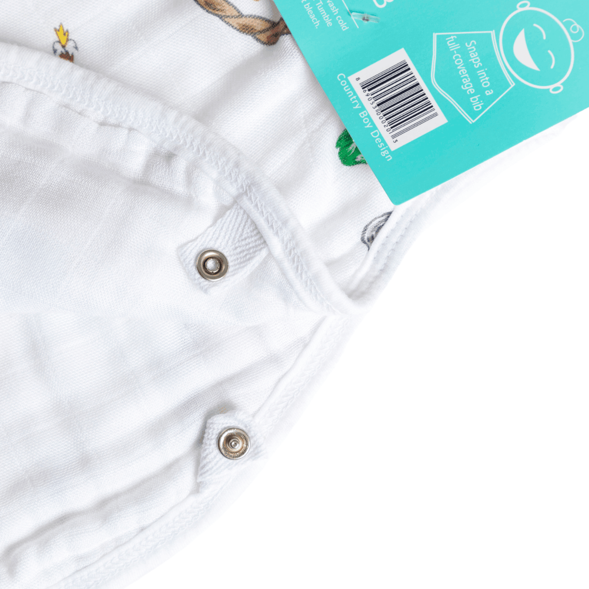 Country Boy Baby Giftset:  Baby Swaddle Blanket And Burp/bib Combo