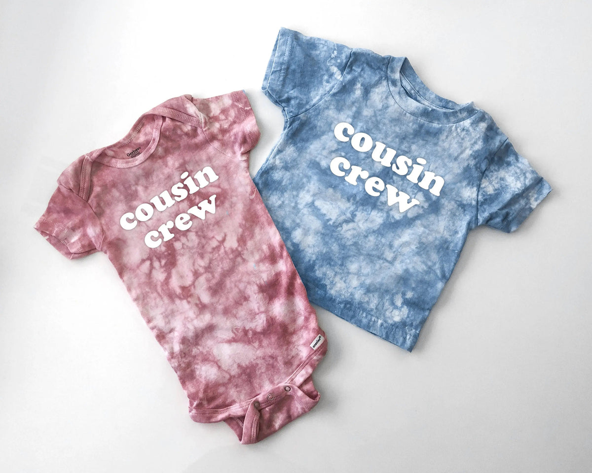 Custom Cousin Crew Tie Dye Tees And Bodysuits