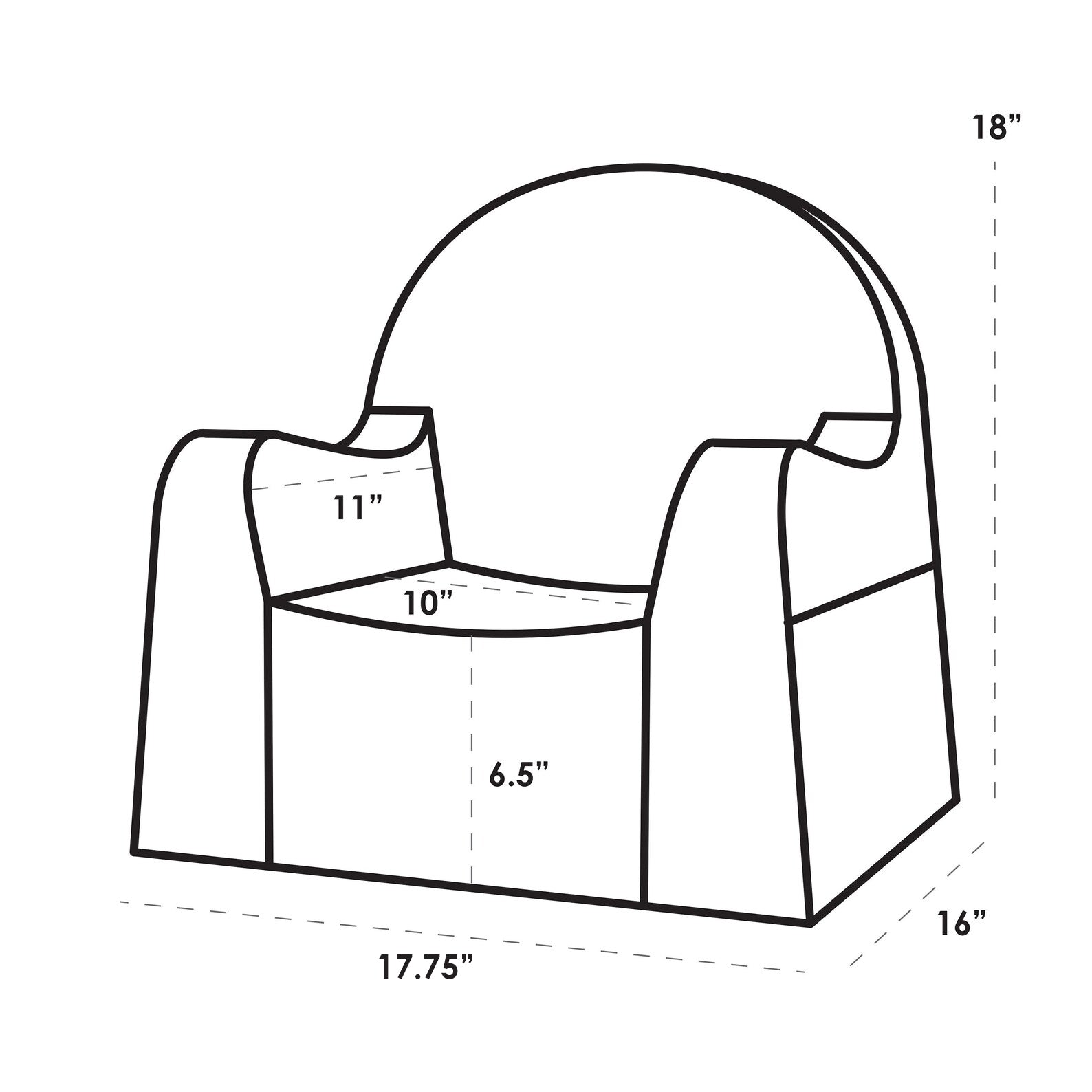 Replacement Little Reader Chair Foam with Inner Cover