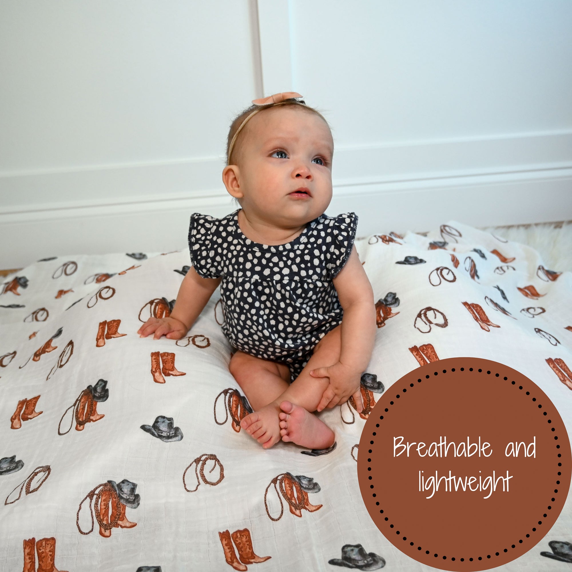 Life Is Better In Boots Swaddle Blanket