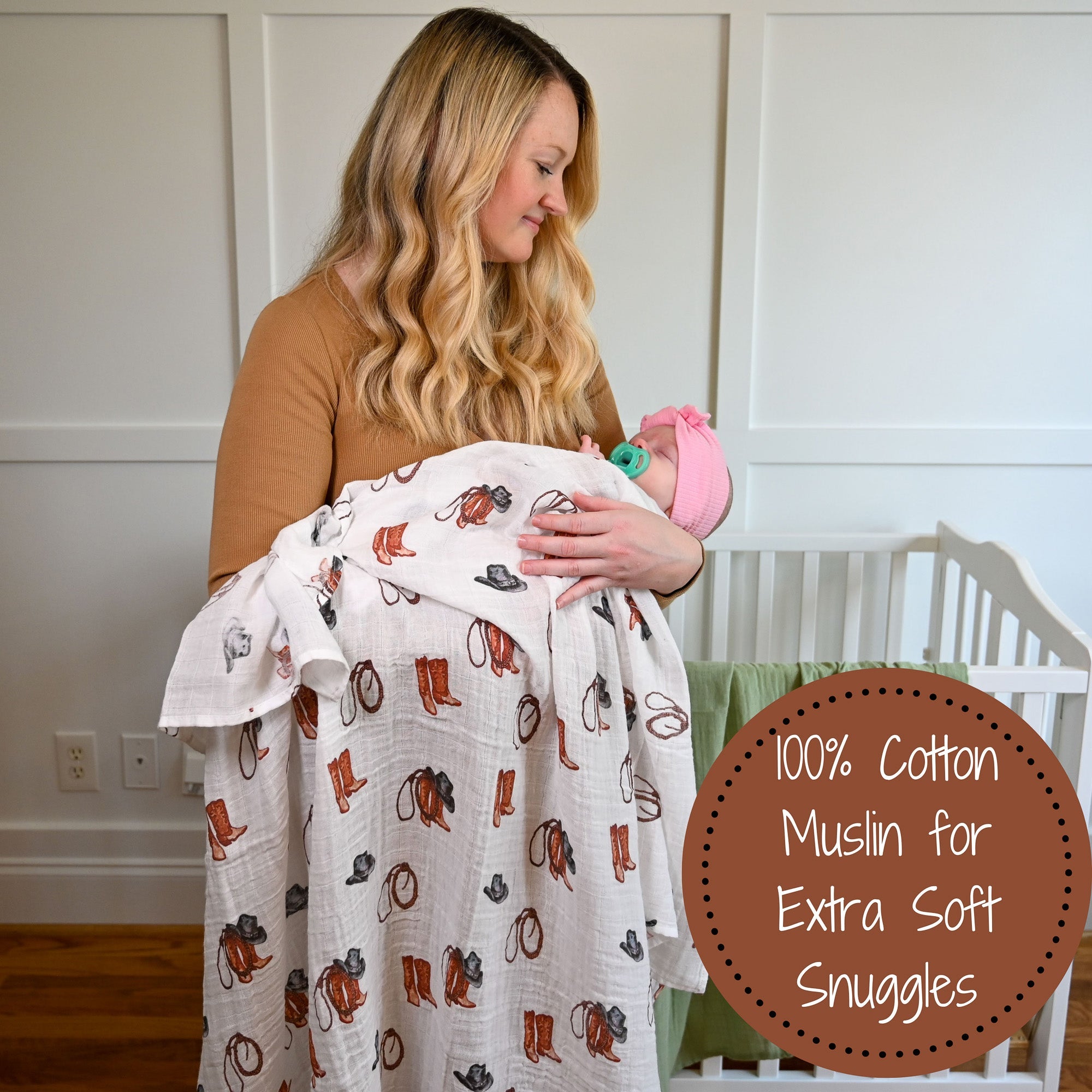 Life Is Better In Boots Swaddle Blanket