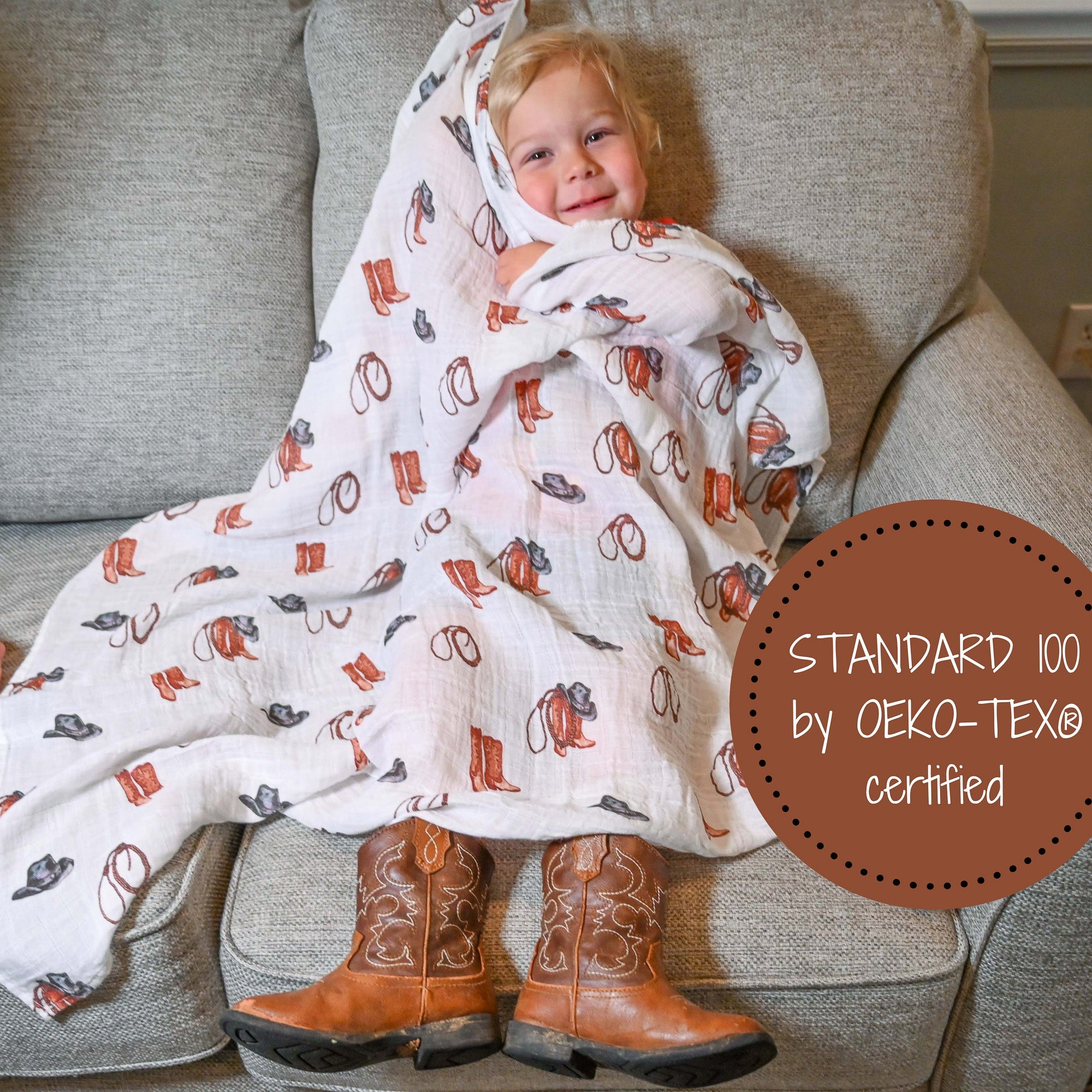 Life Is Better In Boots Swaddle Blanket
