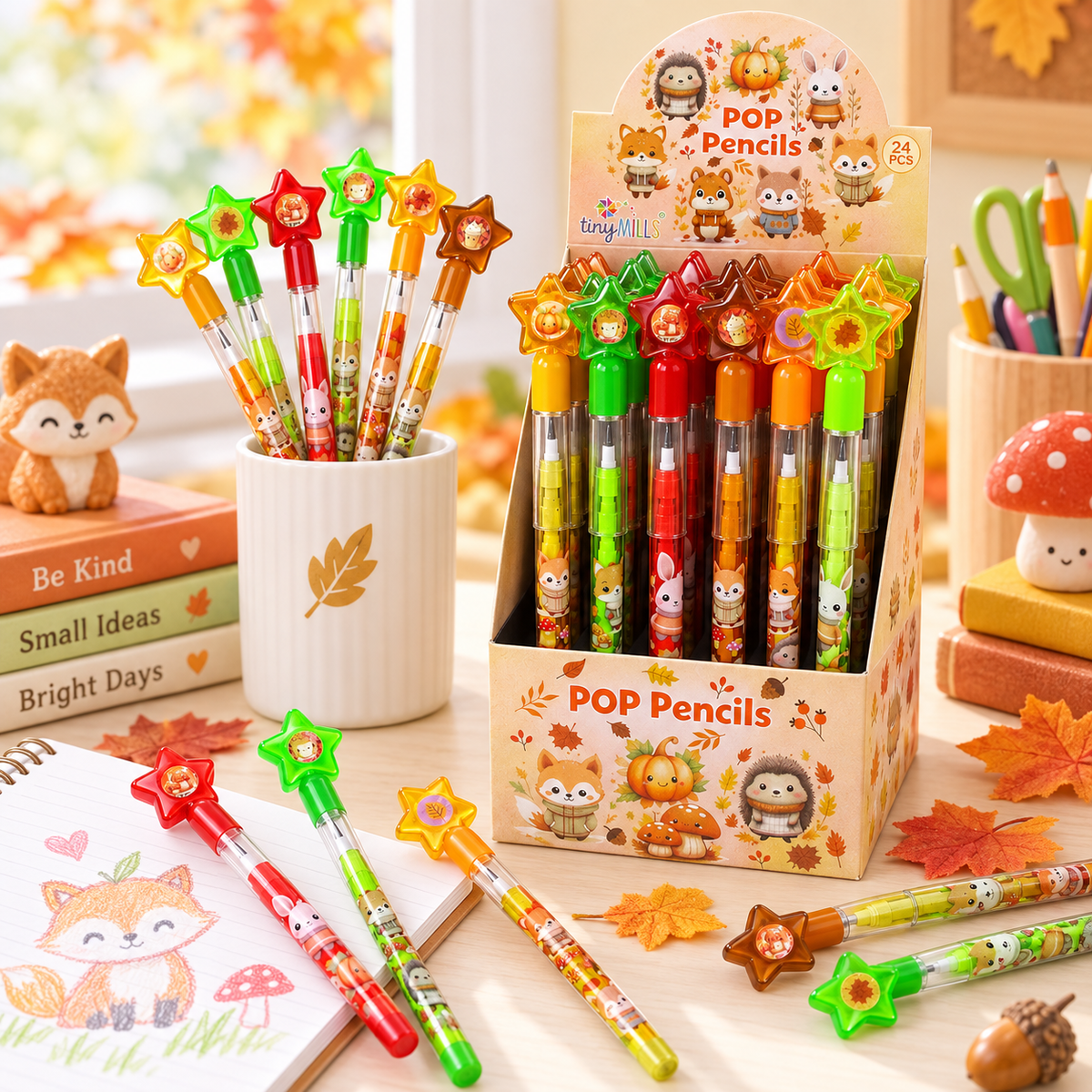 Cozy Autumn Animals Multi Point Pencils