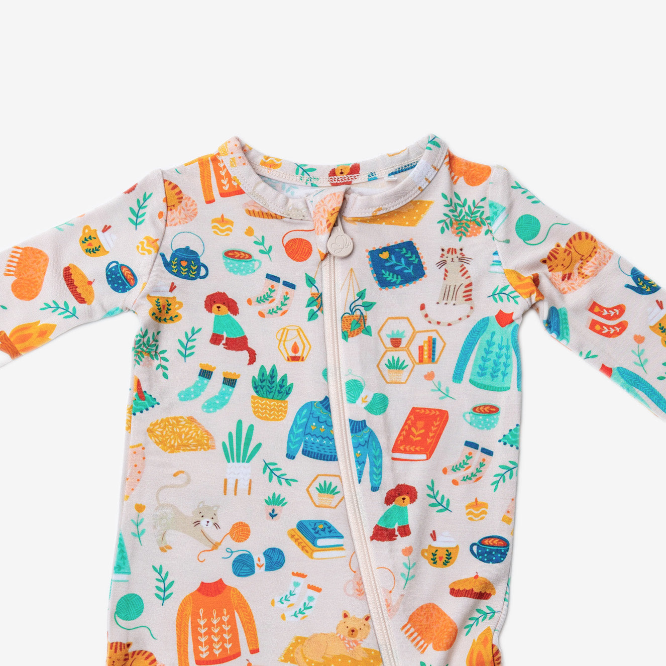 The Second-skin Footie | Cozy Cats & Dogs | Danish Hygge-inspired Print