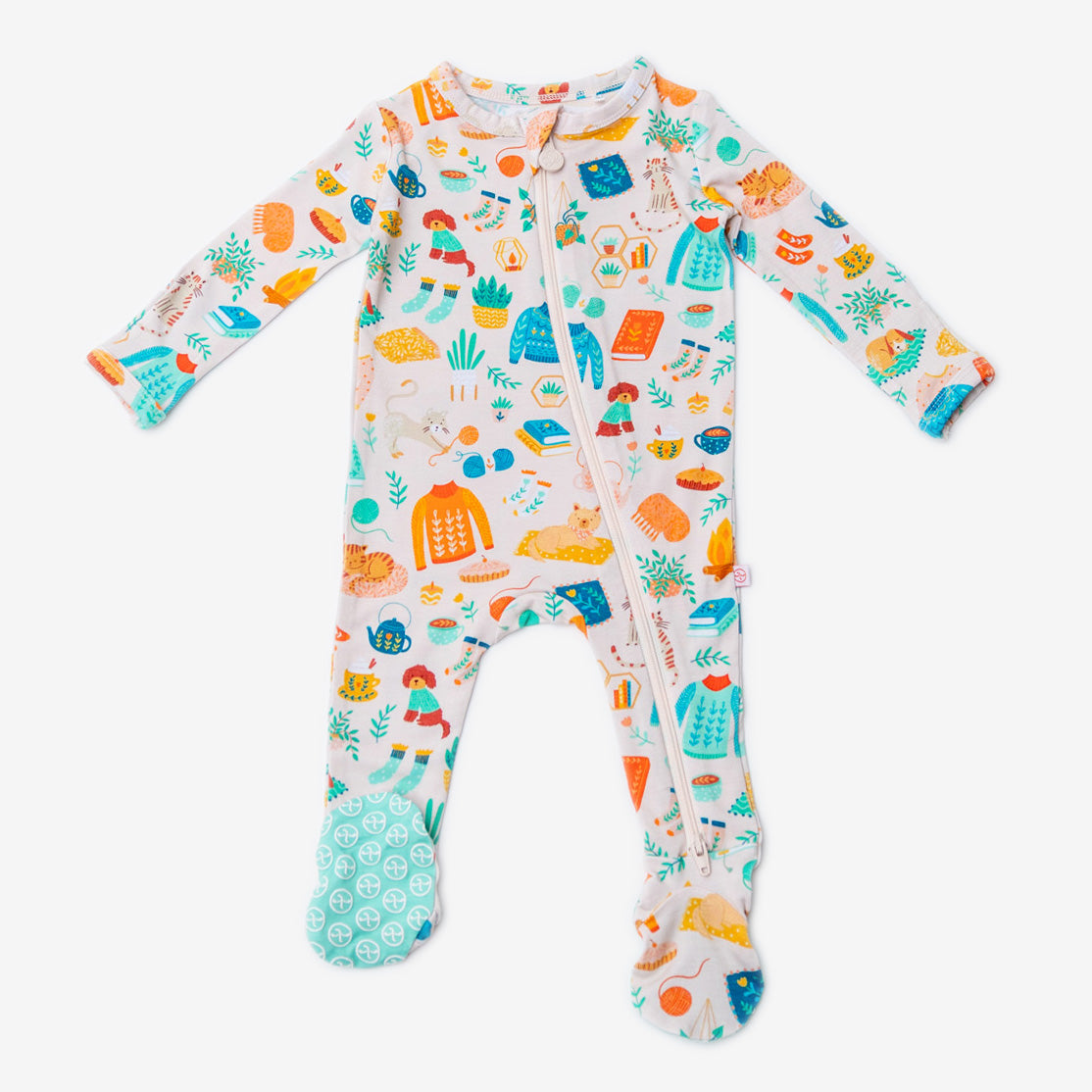 The Second-skin Footie | Cozy Cats & Dogs | Danish Hygge-inspired Print