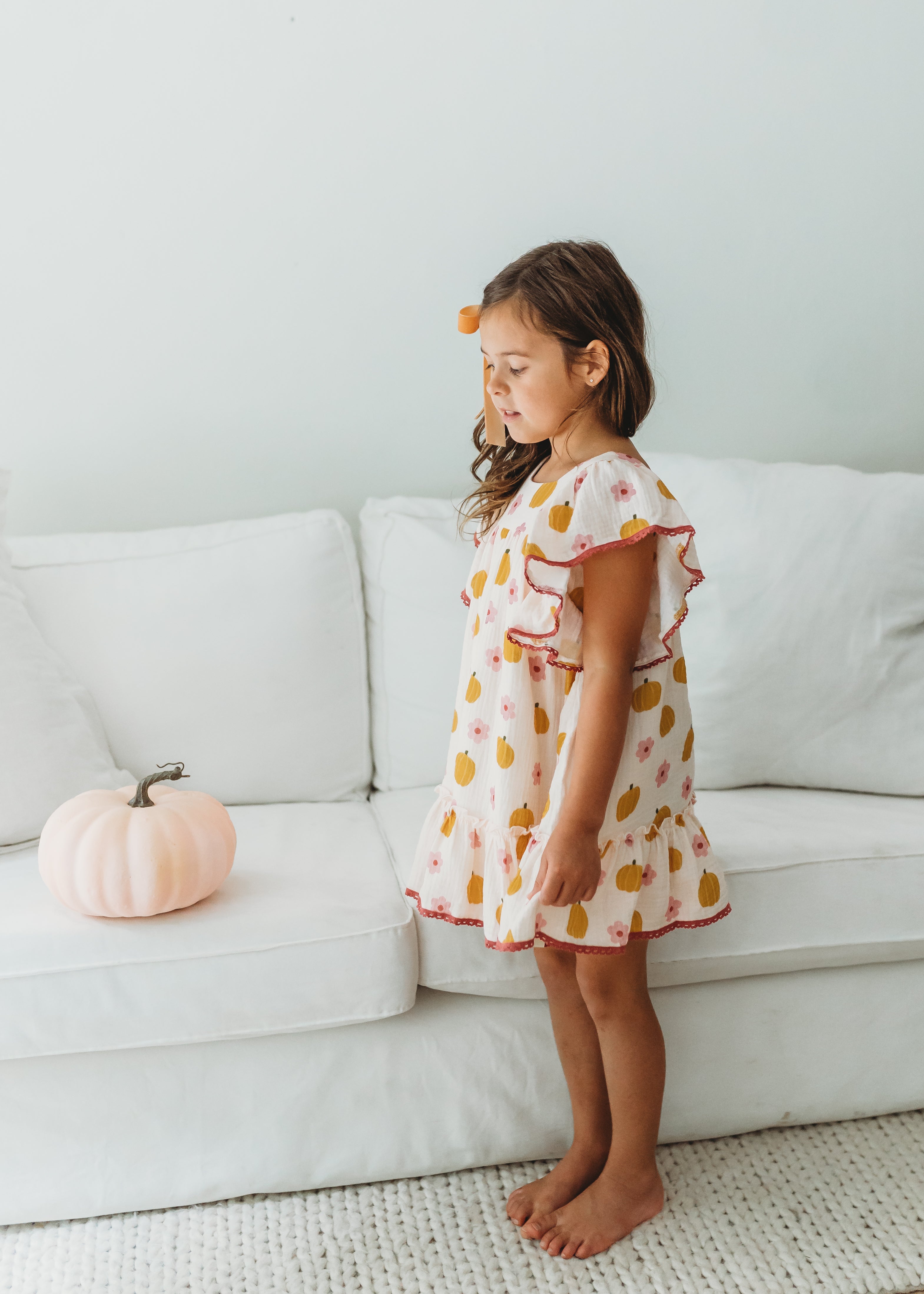 Nora Dress - Petal Patch Pumpkin