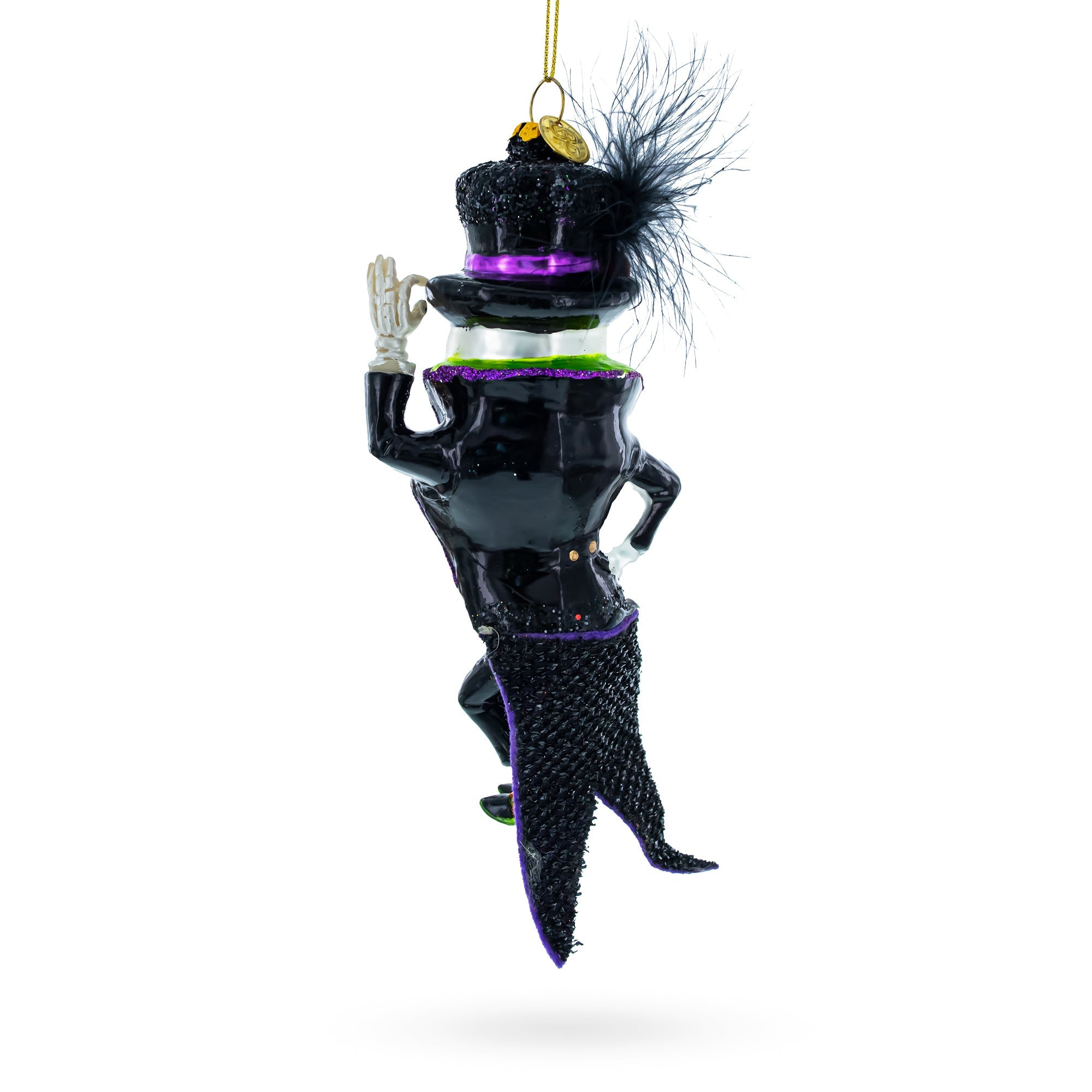 Spooky Skeleton Groom - Blown Glass Christmas Ornament