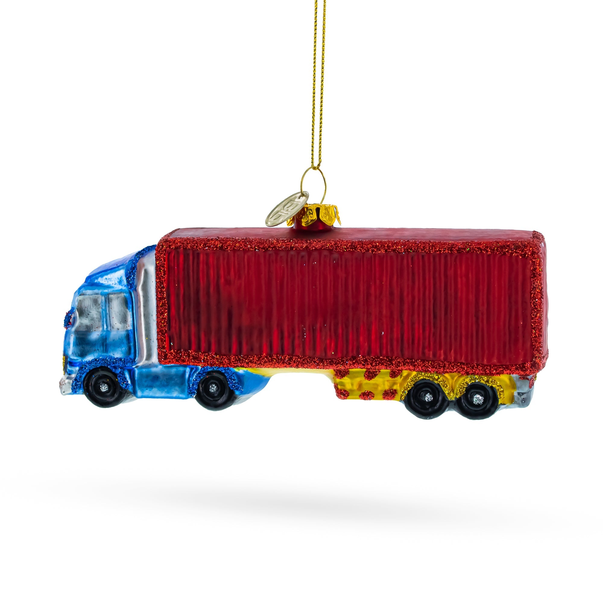 Rugged Truck Driver - Blown Glass Christmas Ornament