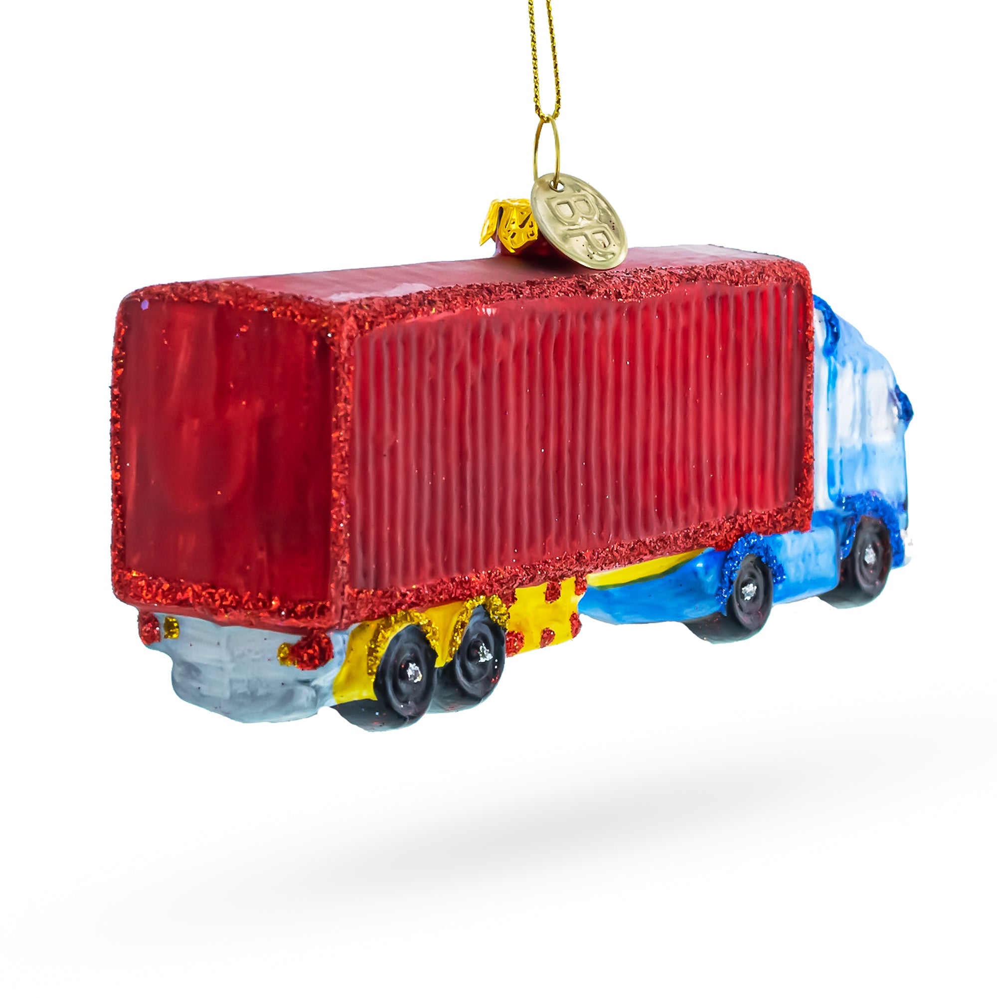 Rugged Truck Driver - Blown Glass Christmas Ornament